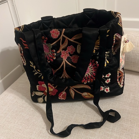 Johnny Was | Lilith Quilted Satin Tote NWT - Picture 10 of 10